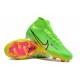 Nike Air Zoom Mercurial Superfly IX Elite FG High Pink Green Women/Men Football Boots