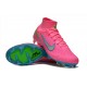 Nike Air Zoom Mercurial Superfly IX Elite FG High Pink Turqoise Women/Men Football Boots