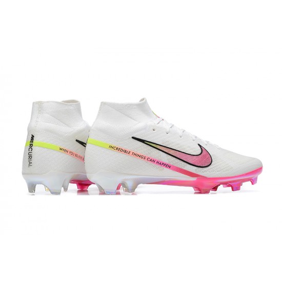 Nike Air Zoom Mercurial Superfly IX Elite FG High Pink White Women/Men Football Boots