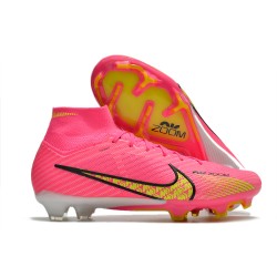 Nike Air Zoom Mercurial Superfly IX Elite FG High Pink Yellow Women/Men Football Boots