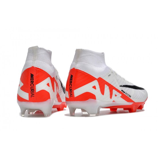 Nike Air Zoom Mercurial Superfly IX Elite FG High Red Black White Women/Men Football Boots