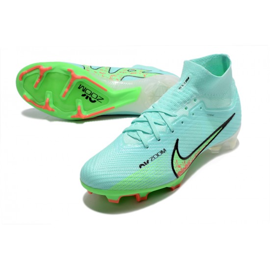 Nike Air Zoom Mercurial Superfly IX Elite FG High Turqoise Green Women/Men Football Boots