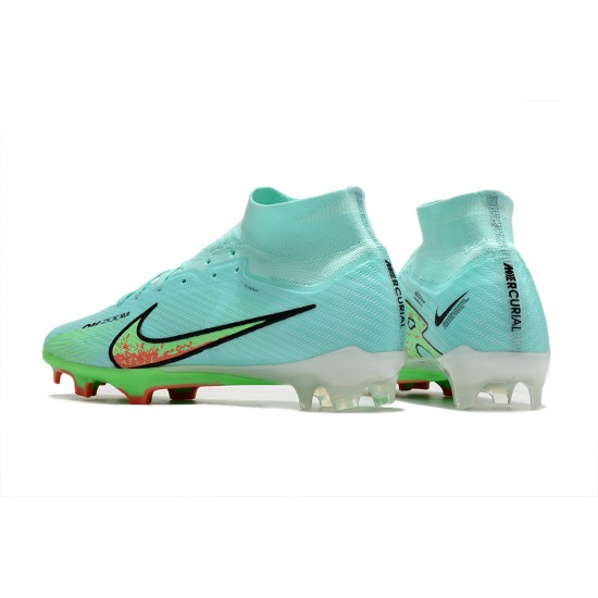 Nike Air Zoom Mercurial Superfly IX Elite FG High Turqoise Green Women/Men Football Boots