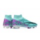 Nike Air Zoom Mercurial Superfly IX Elite FG High Turqoise Purple Women/Men Football Boots