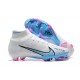 Nike Air Zoom Mercurial Superfly IX Elite FG High White Blue Men Football Boots