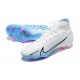 Nike Air Zoom Mercurial Superfly IX Elite FG High White Blue Men Football Boots