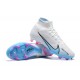 Nike Air Zoom Mercurial Superfly IX Elite FG High White Blue Men Football Boots