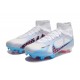 Nike Air Zoom Mercurial Superfly IX Elite FG High White Blue Pink Women/Men Football Boots