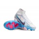 Nike Air Zoom Mercurial Superfly IX Elite FG High White Blue Pink Women/Men Football Boots