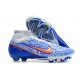 Nike Air Zoom Mercurial Superfly IX Elite FG High White Blue Women/Men Football Boots