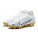 Nike Air Zoom Mercurial Superfly IX Elite FG High White Gold Women/Men Football Boots