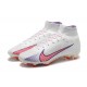 Nike Air Zoom Mercurial Superfly IX Elite FG High White Mauve Women/Men Football Boots