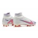 Nike Air Zoom Mercurial Superfly IX Elite FG High White Mauve Women/Men Football Boots