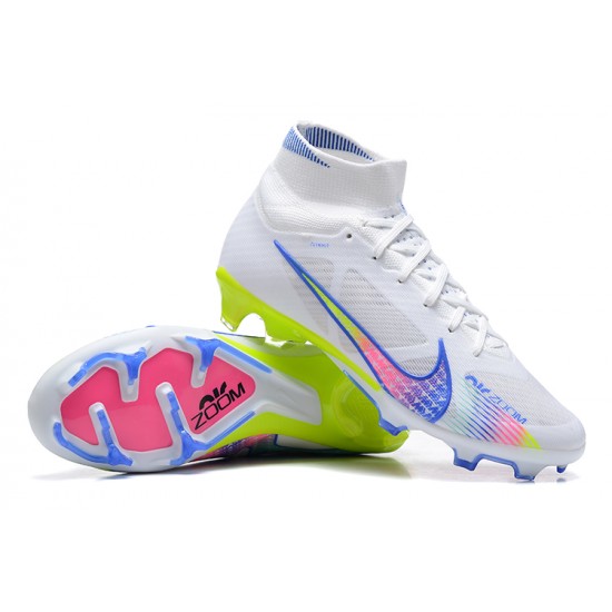 Nike Air Zoom Mercurial Superfly IX Elite FG High White Multi Women/Men Football Boots