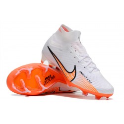 Nike Air Zoom Mercurial Superfly IX Elite FG High White Orange Women/Men Football Boots
