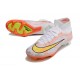 Nike Air Zoom Mercurial Superfly IX Elite FG High White Orange Yellow Women/Men Football Boots