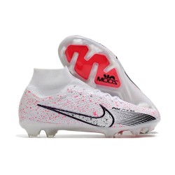 Nike Air Zoom Mercurial Superfly IX Elite FG High White Pink Women/Men Football Boots