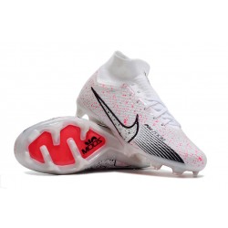 Nike Air Zoom Mercurial Superfly IX Elite FG High White Pink Women/Men Football Boots