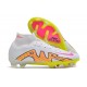 Nike Air Zoom Mercurial Superfly IX Elite FG High White Pink Yellow Women/Men Football Boots