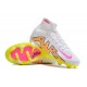 Nike Air Zoom Mercurial Superfly IX Elite FG High White Pink Yellow Women/Men Football Boots