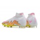 Nike Air Zoom Mercurial Superfly IX Elite FG High White Pink Yellow Women/Men Football Boots