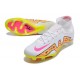 Nike Air Zoom Mercurial Superfly IX Elite FG High White Pink Yellow Women/Men Football Boots