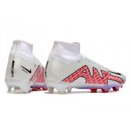 Nike Air Zoom Mercurial Superfly IX Elite FG High White Purple Pink Women/Men Football Boots