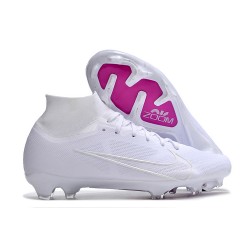 Nike Air Zoom Mercurial Superfly IX Elite FG High White Purple Women/Men Football Boots