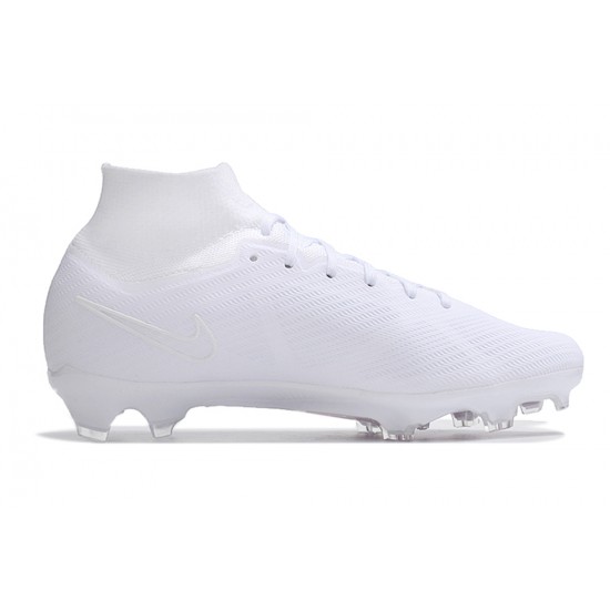 Nike Air Zoom Mercurial Superfly IX Elite FG High White Purple Women/Men Football Boots