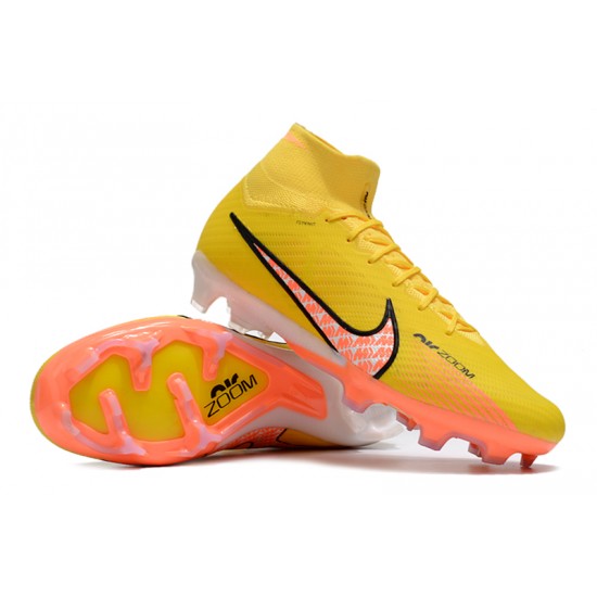 Nike Air Zoom Mercurial Superfly IX Elite FG High Yellow Orange Women/Men Football Boots