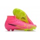 Nike Air Zoom Mercurial Superfly IX Elite FG High Yellow Pink Women/Men Football Boots