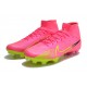 Nike Air Zoom Mercurial Superfly IX Elite FG High Yellow Pink Women/Men Football Boots