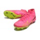 Nike Air Zoom Mercurial Superfly IX Elite SG High Pink Green Men Football Boots