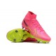 Nike Air Zoom Mercurial Superfly IX Elite SG High Pink Green Men Football Boots