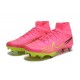 Nike Air Zoom Mercurial Superfly IX Elite SG High Pink Green Men Football Boots