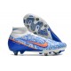 Nike Air Zoom Mercurial Superfly IX Elite SG High White Blue Men Football Boots