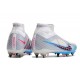 Nike Air Zoom Mercurial Superfly IX Elite SG High White Blue Pink Men Football Boots