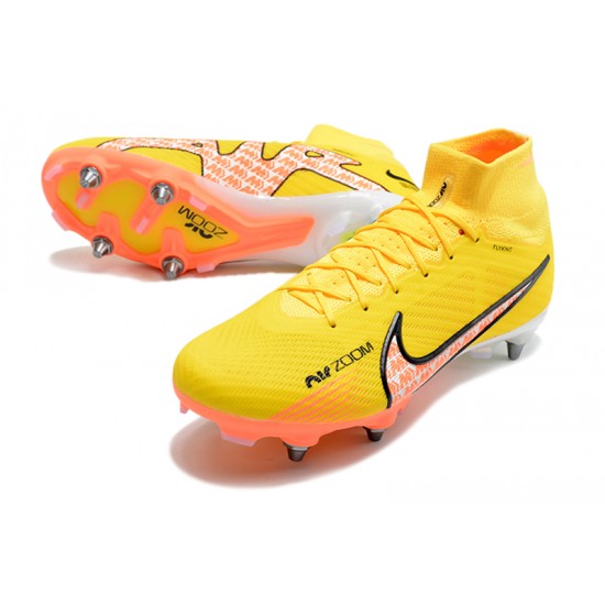 Nike Air Zoom Mercurial Superfly IX Elite SG High Yellow Men Football Boots