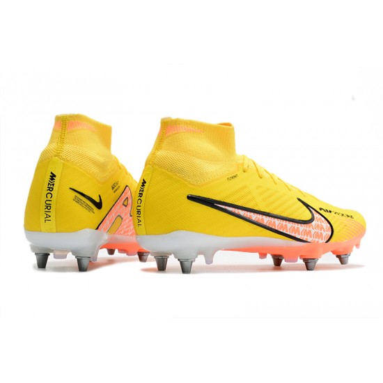 Nike Air Zoom Mercurial Superfly IX Elite SG High Yellow Men Football Boots