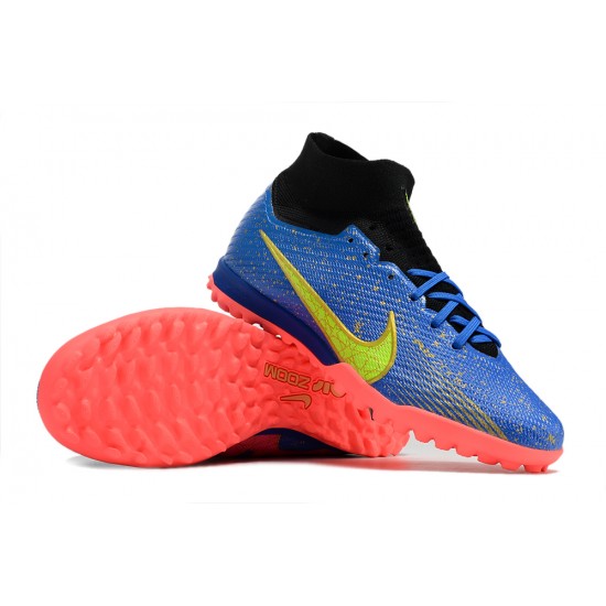 Nike Air Zoom Mercurial Superfly IX Elite TF High Black Blue Pink Women/Men Football Boots