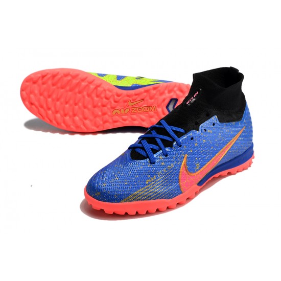 Nike Air Zoom Mercurial Superfly IX Elite TF High Black Blue Pink Women/Men Football Boots