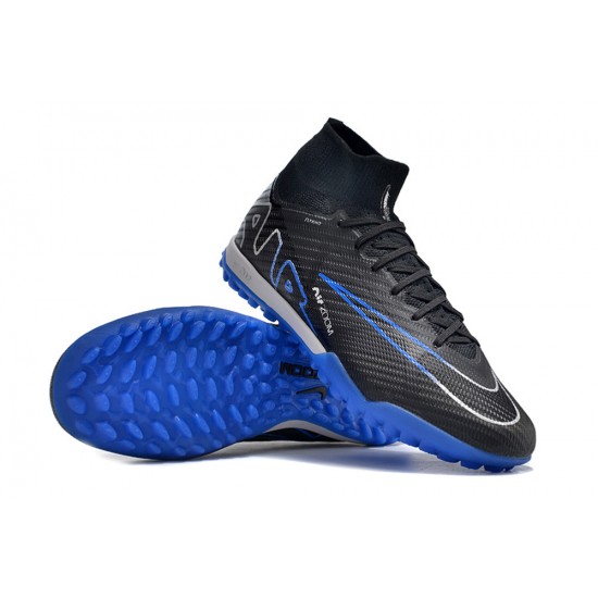 Nike Air Zoom Mercurial Superfly IX Elite TF High Black Dark Blue Women/Men Football Boots