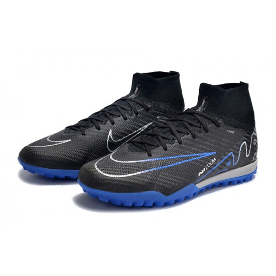 Nike Air Zoom Mercurial Superfly IX Elite TF High Black Dark Blue Women/Men Football Boots