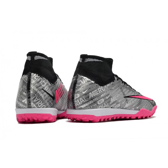 Nike Air Zoom Mercurial Superfly IX Elite TF High Black Grey Pink Women/Men Football Boots