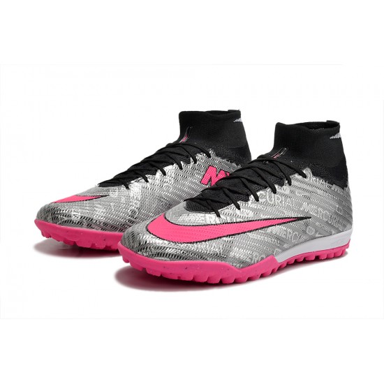 Nike Air Zoom Mercurial Superfly IX Elite TF High Black Grey Pink Women/Men Football Boots