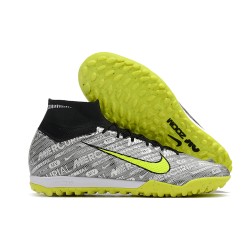 Nike Air Zoom Mercurial Superfly IX Elite TF High Black Grey Yellow Women/Men Football Boots