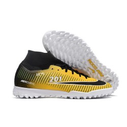 Nike Air Zoom Mercurial Superfly IX Elite TF High Black Yellow Women/Men Football Boots
