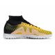 Nike Air Zoom Mercurial Superfly IX Elite TF High Black Yellow Women/Men Football Boots