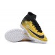 Nike Air Zoom Mercurial Superfly IX Elite TF High Black Yellow Women/Men Football Boots