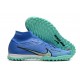 Nike Air Zoom Mercurial Superfly IX Elite TF High Blue Turqoise Women/Men Football Boots